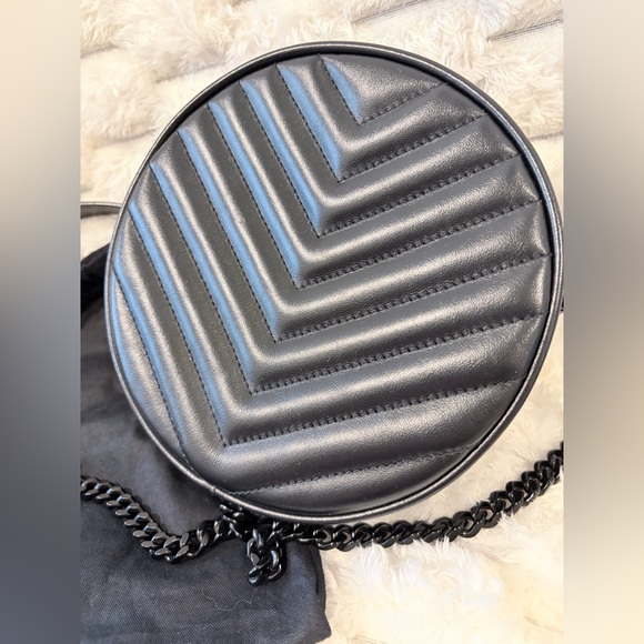 Saint Laurent YSL Black Round Quilted Crossbody Bag *Price Firm* - Picture 5 of 9